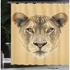 Ambesonne Floral Shower Curtain, Illustration of Poppy Flowers Oil Painting on Canvas Romantic Design Print, Cloth Fabric Bathroom Decor Set with Hooks, 69″ W x 70″ L, Yellow Orange(Coffee Brown)