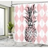 Ambesonne Floral Shower Curtain, Illustration of Poppy Flowers Oil Painting on Canvas Romantic Design Print, Cloth Fabric Bathroom Decor Set with Hooks, 69″ W x 70″ L, Yellow Orange(Black Pink)