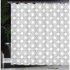 Ambesonne Floral Shower Curtain, Illustration of Poppy Flowers Oil Painting on Canvas Romantic Design Print, Cloth Fabric Bathroom Decor Set with Hooks, 69″ W x 70″ L, Yellow Orange(White and Blue)