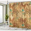 Ambesonne Floral Shower Curtain, Illustration of Poppy Flowers Oil Painting on Canvas Romantic Design Print, Cloth Fabric Bathroom Decor Set with Hooks, 69″ W x 70″ L, Yellow Orange(Green Sand Brown)