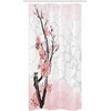 Ambesonne Floral Shower Curtain, Illustration of Poppy Flowers Oil Painting on Canvas Romantic Design Print, Cloth Fabric Bathroom Decor Set with Hooks, 69″ W x 70″ L, Yellow Orange(Pink Coral)