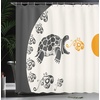 Ambesonne Floral Shower Curtain, Illustration of Poppy Flowers Oil Painting on Canvas Romantic Design Print, Cloth Fabric Bathroom Decor Set with Hooks, 69″ W x 70″ L, Yellow Orange(Cream Orange Dark Taupe)