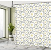 Ambesonne Floral Shower Curtain, Illustration of Poppy Flowers Oil Painting on Canvas Romantic Design Print, Cloth Fabric Bathroom Decor Set with Hooks, 69″ W x 70″ L, Yellow Orange(Grey Yellow)