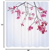 Ambesonne Floral Shower Curtain, Illustration of Poppy Flowers Oil Painting on Canvas Romantic Design Print, Cloth Fabric Bathroom Decor Set with Hooks, 69″ W x 70″ L, Yellow Orange(Dimgray Black)