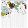 Ambesonne Floral Shower Curtain, Illustration of Poppy Flowers Oil Painting on Canvas Romantic Design Print, Cloth Fabric Bathroom Decor Set with Hooks, 69″ W x 70″ L, Yellow Orange(Apple Green)