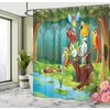 Ambesonne Floral Shower Curtain, Illustration of Poppy Flowers Oil Painting on Canvas Romantic Design Print, Cloth Fabric Bathroom Decor Set with Hooks, 69″ W x 70″ L, Yellow Orange(Redbrown)