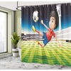 Ambesonne Floral Shower Curtain, Illustration of Poppy Flowers Oil Painting on Canvas Romantic Design Print, Cloth Fabric Bathroom Decor Set with Hooks, 69″ W x 70″ L, Yellow Orange(Yellow Green)