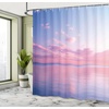 Ambesonne Floral Shower Curtain, Illustration of Poppy Flowers Oil Painting on Canvas Romantic Design Print, Cloth Fabric Bathroom Decor Set with Hooks, 69″ W x 70″ L, Yellow Orange(Pale Blue and Pale Pink)