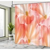 Ambesonne Floral Shower Curtain, Illustration of Poppy Flowers Oil Painting on Canvas Romantic Design Print, Cloth Fabric Bathroom Decor Set with Hooks, 69″ W x 70″ L, Yellow Orange(Salmon)
