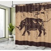 Ambesonne Floral Shower Curtain, Illustration of Poppy Flowers Oil Painting on Canvas Romantic Design Print, Cloth Fabric Bathroom Decor Set with Hooks, 69″ W x 70″ L, Yellow Orange(Dark Brown)