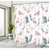 Ambesonne Floral Shower Curtain, Illustration of Poppy Flowers Oil Painting on Canvas Romantic Design Print, Cloth Fabric Bathroom Decor Set with Hooks, 69″ W x 70″ L, Yellow Orange(Vermilion Blue)