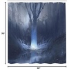 Ambesonne Floral Shower Curtain, Illustration of Poppy Flowers Oil Painting on Canvas Romantic Design Print, Cloth Fabric Bathroom Decor Set with Hooks, 69″ W x 70″ L, Yellow Orange(Dark Purple Pale Blue)