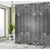 Ambesonne Floral Shower Curtain, Illustration of Poppy Flowers Oil Painting on Canvas Romantic Design Print, Cloth Fabric Bathroom Decor Set with Hooks, 69″ W x 70″ L, Yellow Orange(White Grey)