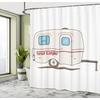 Ambesonne Floral Shower Curtain, Illustration of Poppy Flowers Oil Painting on Canvas Romantic Design Print, Cloth Fabric Bathroom Decor Set with Hooks, 69″ W x 70″ L, Yellow Orange(Beige White)