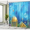 Ambesonne Floral Shower Curtain, Illustration of Poppy Flowers Oil Painting on Canvas Romantic Design Print, Cloth Fabric Bathroom Decor Set with Hooks, 69″ W x 70″ L, Yellow Orange(Aqua Yellow)