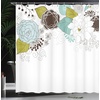 Ambesonne Floral Shower Curtain, Illustration of Poppy Flowers Oil Painting on Canvas Romantic Design Print, Cloth Fabric Bathroom Decor Set with Hooks, 69″ W x 70″ L, Yellow Orange(Apple Green)