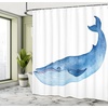 Ambesonne Floral Shower Curtain, Illustration of Poppy Flowers Oil Painting on Canvas Romantic Design Print, Cloth Fabric Bathroom Decor Set with Hooks, 69″ W x 70″ L, Yellow Orange(Blue Ivory)