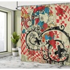 Ambesonne Floral Shower Curtain, Illustration of Poppy Flowers Oil Painting on Canvas Romantic Design Print, Cloth Fabric Bathroom Decor Set with Hooks, 69″ W x 70″ L, Yellow Orange(Green Black)