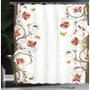 Ambesonne Floral Shower Curtain, Illustration of Poppy Flowers Oil Painting on Canvas Romantic Design Print, Cloth Fabric Bathroom Decor Set with Hooks, 69″ W x 70″ L, Yellow Orange(Green Burgundy)