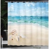 Ambesonne Floral Shower Curtain, Illustration of Poppy Flowers Oil Painting on Canvas Romantic Design Print, Cloth Fabric Bathroom Decor Set with Hooks, 69″ W x 70″ L, Yellow Orange(Cream Teal)
