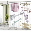 Ambesonne Floral Shower Curtain, Illustration of Poppy Flowers Oil Painting on Canvas Romantic Design Print, Cloth Fabric Bathroom Decor Set with Hooks, 69″ W x 70″ L, Yellow Orange(Purple Black)
