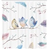 Ambesonne Floral Shower Curtain, Illustration of Poppy Flowers Oil Painting on Canvas Romantic Design Print, Cloth Fabric Bathroom Decor Set with Hooks, 69″ W x 70″ L, Yellow Orange(Blue White)