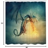 Ambesonne Floral Shower Curtain, Illustration of Poppy Flowers Oil Painting on Canvas Romantic Design Print, Cloth Fabric Bathroom Decor Set with Hooks, 69″ W x 70″ L, Yellow Orange(Teal Yellow)