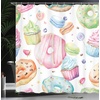 Ambesonne Floral Shower Curtain, Illustration of Poppy Flowers Oil Painting on Canvas Romantic Design Print, Cloth Fabric Bathroom Decor Set with Hooks, 69″ W x 70″ L, Yellow Orange(Green Pink)