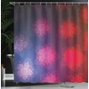 Ambesonne Floral Shower Curtain, Illustration of Poppy Flowers Oil Painting on Canvas Romantic Design Print, Cloth Fabric Bathroom Decor Set with Hooks, 69″ W x 70″ L, Yellow Orange(Pink Purple)