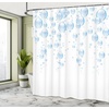Ambesonne Floral Shower Curtain, Illustration of Poppy Flowers Oil Painting on Canvas Romantic Design Print, Cloth Fabric Bathroom Decor Set with Hooks, 69″ W x 70″ L, Yellow Orange(Pale Blue White)