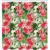 Ambesonne Floral Shower Curtain, Illustration of Poppy Flowers Oil Painting on Canvas Romantic Design Print, Cloth Fabric Bathroom Decor Set with Hooks, 69″ W x 70″ L, Yellow Orange(Green Jade)
