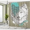 Ambesonne Floral Shower Curtain, Illustration of Poppy Flowers Oil Painting on Canvas Romantic Design Print, Cloth Fabric Bathroom Decor Set with Hooks, 69″ W x 70″ L, Yellow Orange(Jade Green Sage Green)