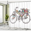 Ambesonne Floral Shower Curtain, Illustration of Poppy Flowers Oil Painting on Canvas Romantic Design Print, Cloth Fabric Bathroom Decor Set with Hooks, 69″ W x 70″ L, Yellow Orange(Aqua Pink)