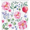 Ambesonne Floral Shower Curtain, Illustration of Poppy Flowers Oil Painting on Canvas Romantic Design Print, Cloth Fabric Bathroom Decor Set with Hooks, 69″ W x 70″ L, Yellow Orange(Magenta Green)
