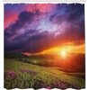 Ambesonne Floral Shower Curtain, Illustration of Poppy Flowers Oil Painting on Canvas Romantic Design Print, Cloth Fabric Bathroom Decor Set with Hooks, 69″ W x 70″ L, Yellow Orange(Multi Color)