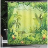Ambesonne Floral Shower Curtain, Illustration of Poppy Flowers Oil Painting on Canvas Romantic Design Print, Cloth Fabric Bathroom Decor Set with Hooks, 69″ W x 70″ L, Yellow Orange(Green Lime)