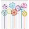 Ambesonne Floral Shower Curtain, Illustration of Poppy Flowers Oil Painting on Canvas Romantic Design Print, Cloth Fabric Bathroom Decor Set with Hooks, 69″ W x 70″ L, Yellow Orange(Purple Blue)