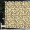 Ambesonne Floral Shower Curtain, Illustration of Poppy Flowers Oil Painting on Canvas Romantic Design Print, Cloth Fabric Bathroom Decor Set with Hooks, 69″ W x 70″ L, Yellow Orange(Brown Caramel)