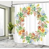 Ambesonne Floral Shower Curtain, Illustration of Poppy Flowers Oil Painting on Canvas Romantic Design Print, Cloth Fabric Bathroom Decor Set with Hooks, 69″ W x 70″ L, Yellow Orange(Coral Green)