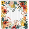 Ambesonne Floral Shower Curtain, Illustration of Poppy Flowers Oil Painting on Canvas Romantic Design Print, Cloth Fabric Bathroom Decor Set with Hooks, 69″ W x 70″ L, Yellow Orange(Dark Teal)