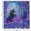 Ambesonne Floral Shower Curtain, Illustration of Poppy Flowers Oil Painting on Canvas Romantic Design Print, Cloth Fabric Bathroom Decor Set with Hooks, 69″ W x 70″ L, Yellow Orange(Violet Purple)