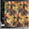Ambesonne Floral Shower Curtain, Illustration of Poppy Flowers Oil Painting on Canvas Romantic Design Print, Cloth Fabric Bathroom Decor Set with Hooks, 69″ W x 70″ L, Yellow Orange(Orange Apricot)