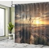 Ambesonne Floral Shower Curtain, Illustration of Poppy Flowers Oil Painting on Canvas Romantic Design Print, Cloth Fabric Bathroom Decor Set with Hooks, 69″ W x 70″ L, Yellow Orange(Yellow Tan)