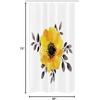 Ambesonne Floral Shower Curtain, Illustration of Poppy Flowers Oil Painting on Canvas Romantic Design Print, Cloth Fabric Bathroom Decor Set with Hooks, 69″ W x 70″ L, Yellow Orange(Yellow Grey)