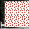 Ambesonne Floral Shower Curtain, Illustration of Poppy Flowers Oil Painting on Canvas Romantic Design Print, Cloth Fabric Bathroom Decor Set with Hooks, 69″ W x 70″ L, Yellow Orange(White Red)