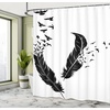 Ambesonne Floral Shower Curtain, Illustration of Poppy Flowers Oil Painting on Canvas Romantic Design Print, Cloth Fabric Bathroom Decor Set with Hooks, 69″ W x 70″ L, Yellow Orange(White Charcoal)