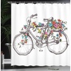 Ambesonne Floral Shower Curtain, Illustration of Poppy Flowers Oil Painting on Canvas Romantic Design Print, Cloth Fabric Bathroom Decor Set with Hooks, 69″ W x 70″ L, Yellow Orange(Aqua Pink)
