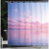 Ambesonne Floral Shower Curtain, Illustration of Poppy Flowers Oil Painting on Canvas Romantic Design Print, Cloth Fabric Bathroom Decor Set with Hooks, 69″ W x 70″ L, Yellow Orange(Pale Blue and Pale Pink)