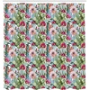 Ambesonne Floral Shower Curtain, Illustration of Poppy Flowers Oil Painting on Canvas Romantic Design Print, Cloth Fabric Bathroom Decor Set with Hooks, 69″ W x 70″ L, Yellow Orange(Magenta Pale Green)
