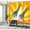 Ambesonne Floral Shower Curtain, Illustration of Poppy Flowers Oil Painting on Canvas Romantic Design Print, Cloth Fabric Bathroom Decor Set with Hooks, 69″ W x 70″ L, Yellow Orange(Orange Yellow Black)